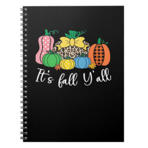It’s Fall Y’all Leopard Pattern Pumpkin Style Notebook