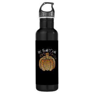 It’s Fall Y’all Leopard Print Pumpkin Rustic Happy 710 Ml Water Bottle