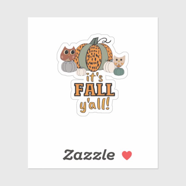 It’s Fall Y’all, Leopard Pumpkins And Owls (Sheet)