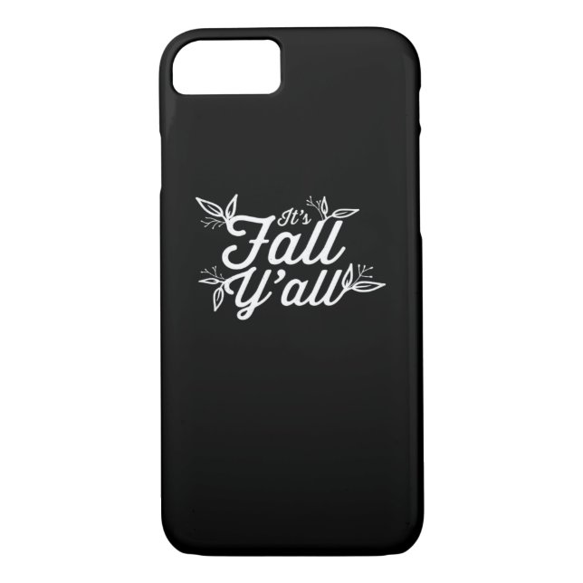 It’s Fall Y’all Lettering With Leaves Case-Mate iPhone Case (Back)