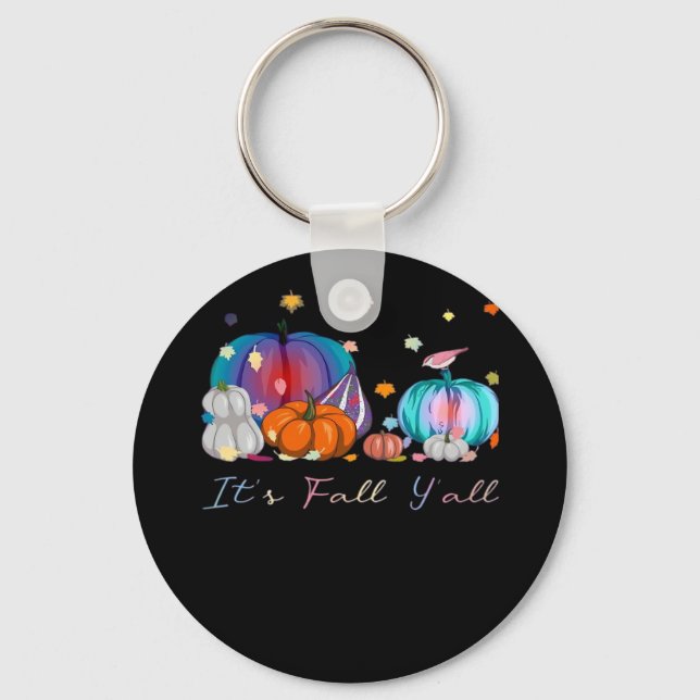 It’s Fall Y’all Magic Pumpkin Autumn Style Key Ring (Front)
