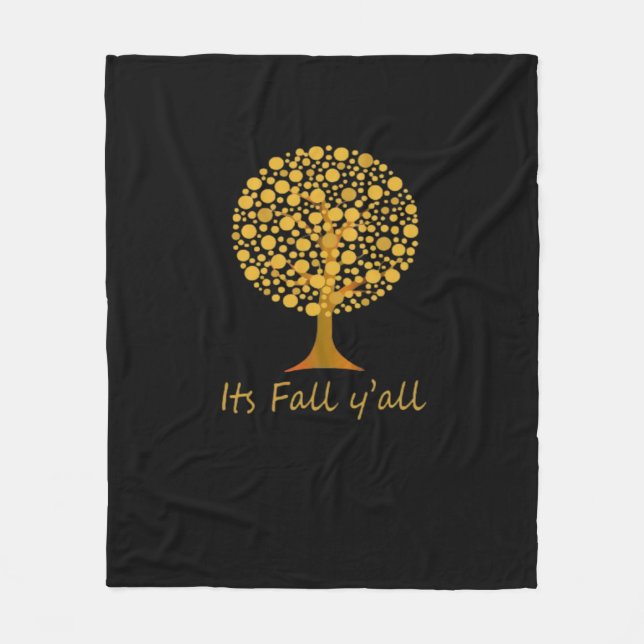 It’s Fall Y’all Minimal Clean Fleece Blanket (Front)