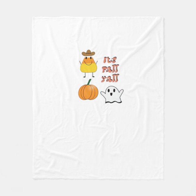 It’s Fall Y’all Minimal Clean Fleece Blanket (Front)