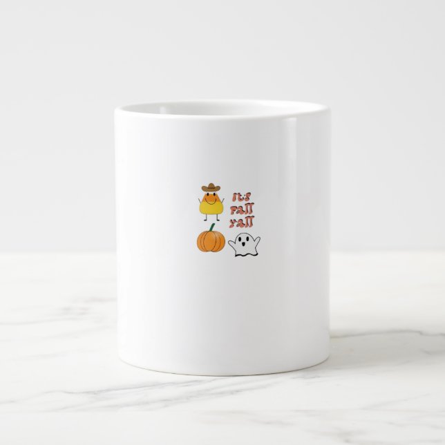 It’s Fall Y’all Minimal Clean Large Coffee Mug (Front)
