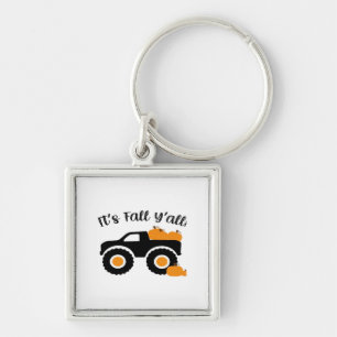 It’s Fall Y’all Monster With Pumpkins Graphic Desi Key Ring
