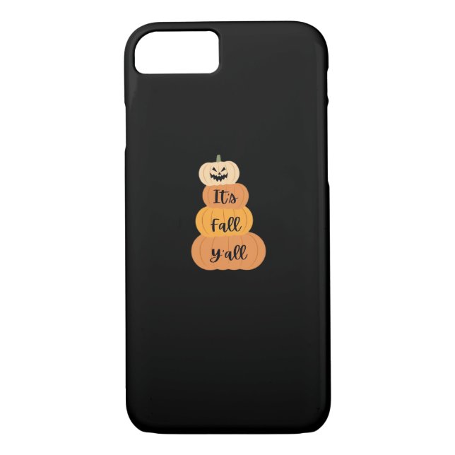 It’s Fall Y’all Pumpkin Autumn Halloween Design Fu Case-Mate iPhone Case (Back)