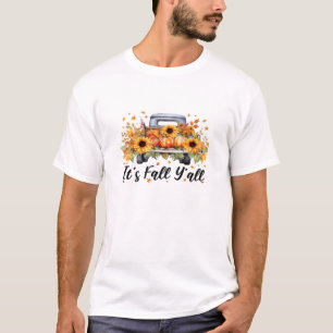 It’s Fall Y’all Pumpkin Autumn Tree Hello Fall Wom T-Shirt