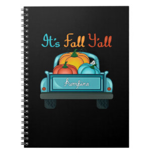 It’s Fall Y’all Pumpkin Cool Unique Notebook