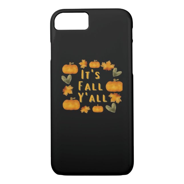 It’s Fall Y’all Pumpkin Design Creative Art Case-Mate iPhone Case (Back)