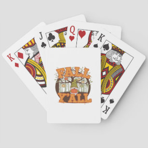 It’s Fall Y’all Pumpkin Gnome Autumn Funny Casual Playing Cards