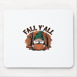 It’s Fall Y’all Pumpkin Gnome Autumn Retro Classic Mouse Mat