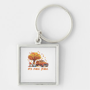 It’s Fall Y’all Pumpkin Gnome Autumn Tree Pumpkin  Key Ring