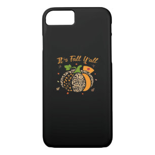 It’s Fall Y’all Pumpkin Leopard Nurse Halloween  iPhone 8/7 Case