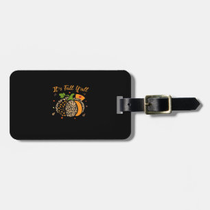 It’s Fall Y’all Pumpkin Leopard Nurse Halloween Luggage Tag