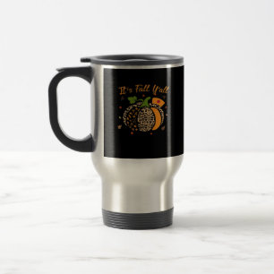 It’s Fall Y’all Pumpkin Leopard Nurse Halloween Travel Mug
