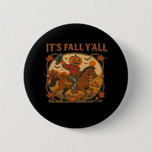 It’s Fall Y’all Pumpkin Minimal Clean 6 Cm Round Badge