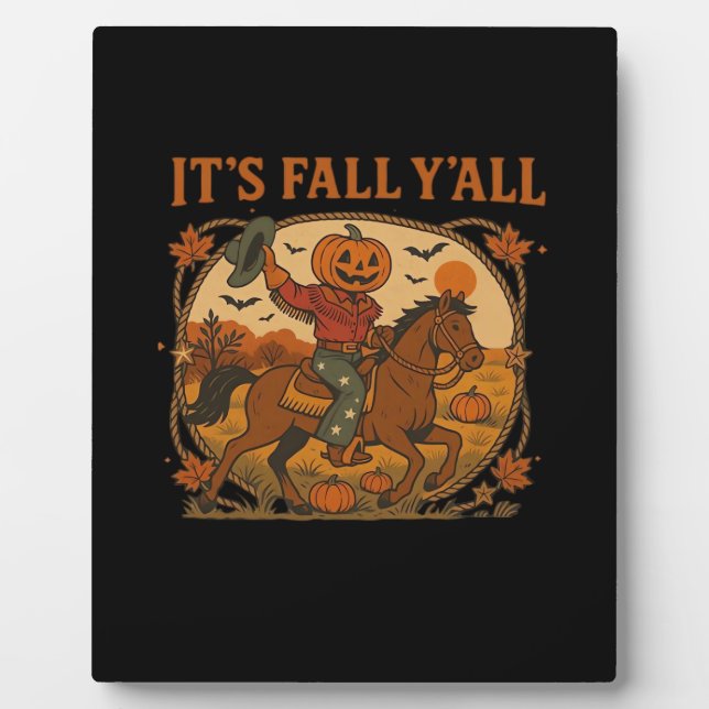 It’s Fall Y’all Pumpkin Minimal Clean Look Plaque (Front)