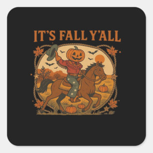 It’s Fall Y’all Pumpkin Minimal Clean Square Sticker