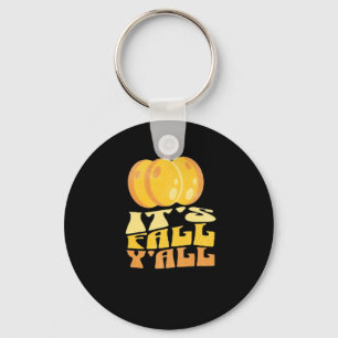 It’s Fall Y’all Pumpkin Retro Classic Key Ring