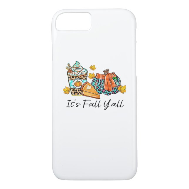 It’s Fall Y’all Pumpkin Spice Leopard Pumpkin Pie  Case-Mate iPhone Case (Back)