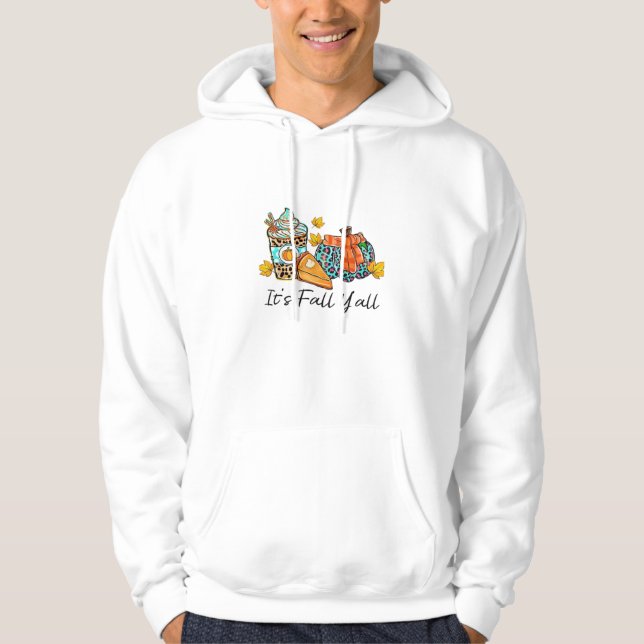 It’s Fall Y’all Pumpkin Spice Leopard Pumpkin Pie  Hoodie (Front)