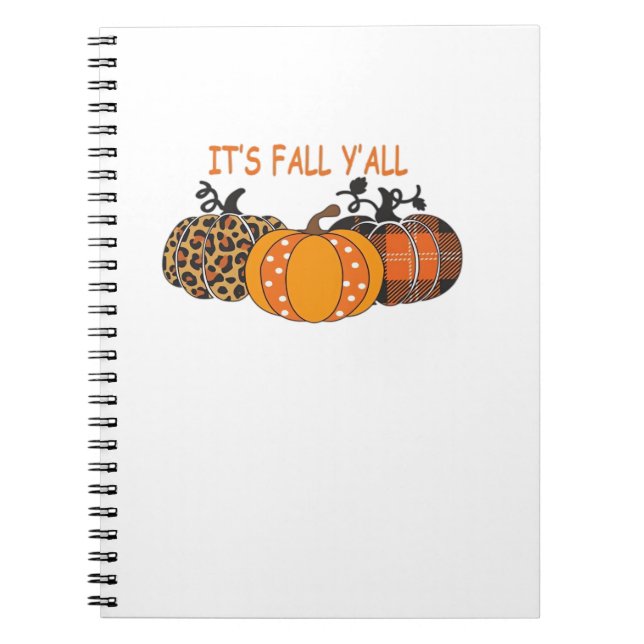 It’s Fall Y’all Pumpkin Thanksgiving Notebook (Front)