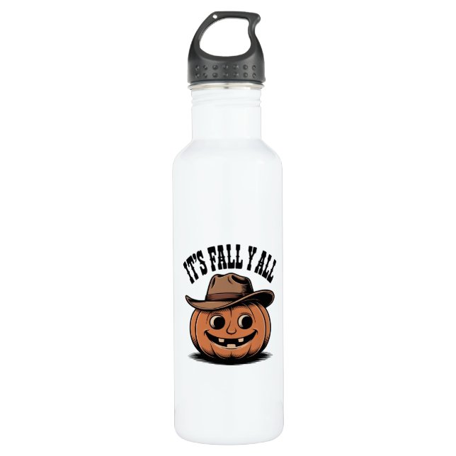 It’s Fall Y’all Pumpkin Trendy Graphic 710 Ml Water Bottle (Front)