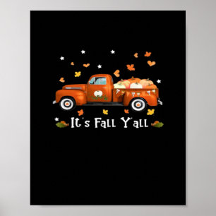 It’s Fall Y’all Pumpkins Autumn Fall Minimal Clean Poster