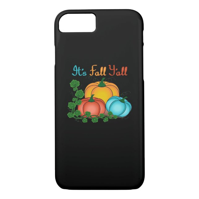 It’s Fall Y’all Pumpkins Retro Graphic Case-Mate iPhone Case (Back)