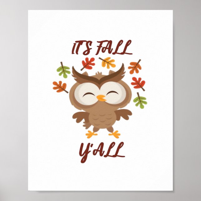 It’s Fall Y’all Quote Trendy Poster (Front)