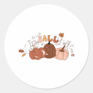It’s Fall Y’all Retro Classic Classic Round Sticker