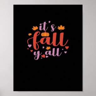 It’s Fall Y’all Retro Classic Poster