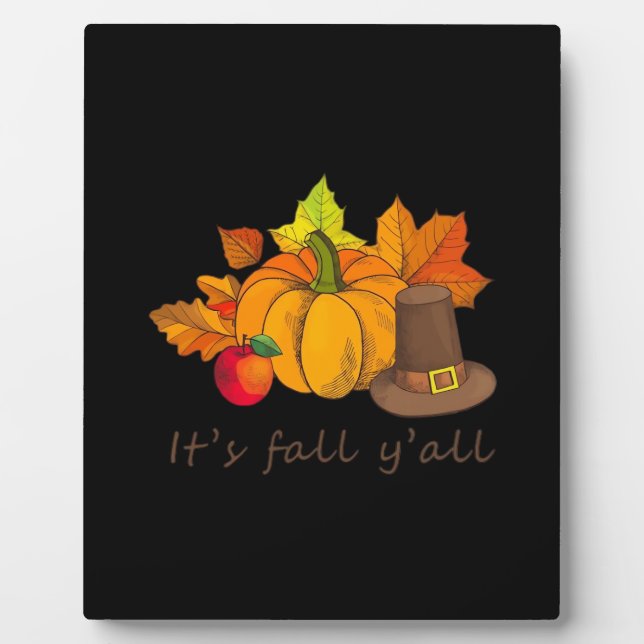 It’s Fall Y’all Retro Style Plaque (Front)