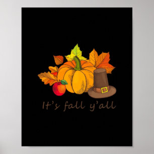It’s Fall Y’all Retro Style Poster