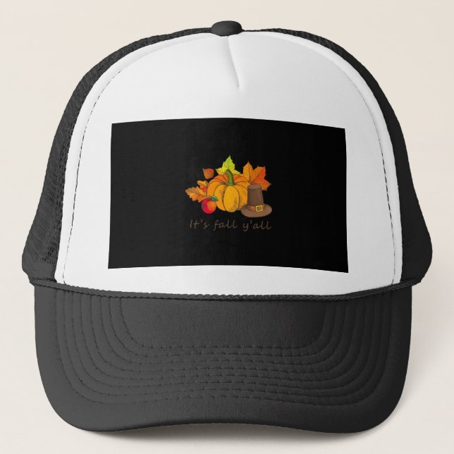 It’s Fall Y’all Retro Style Trucker Hat (Front)