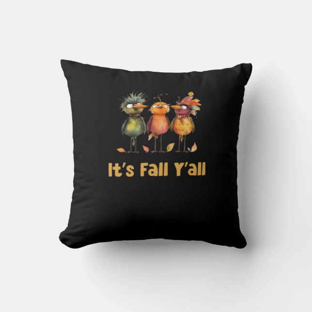 It’s Fall Y’all Rustic Minimal Clean Cushion (Front)