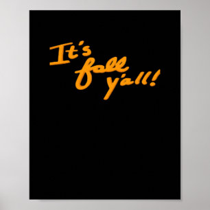 It’s Fall Y’all Simple Aesthetic Style Poster