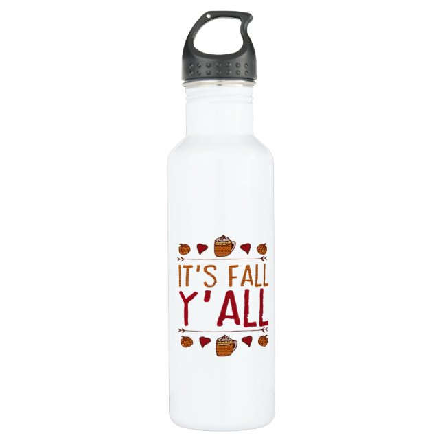 It’s Fall Y’all Sweater Thanksgiving Day 710 Ml Water Bottle (Front)