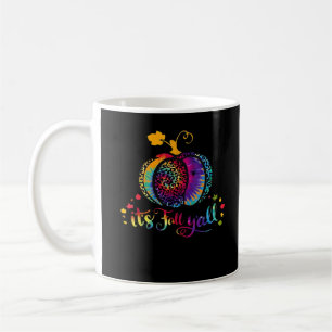 It’s Fall Y’all Tie Dye Leopard Print Pumpkin Hall Coffee Mug