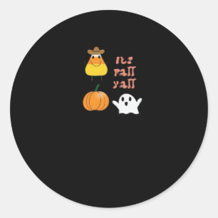 It’s Fall Y’all Vintage Style Classic Round Sticker