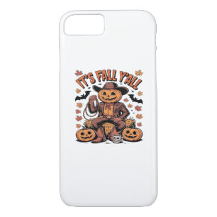 It’s Fall Y’all Western Cowboy Pumpkin Halloween iPhone 8/7 Case