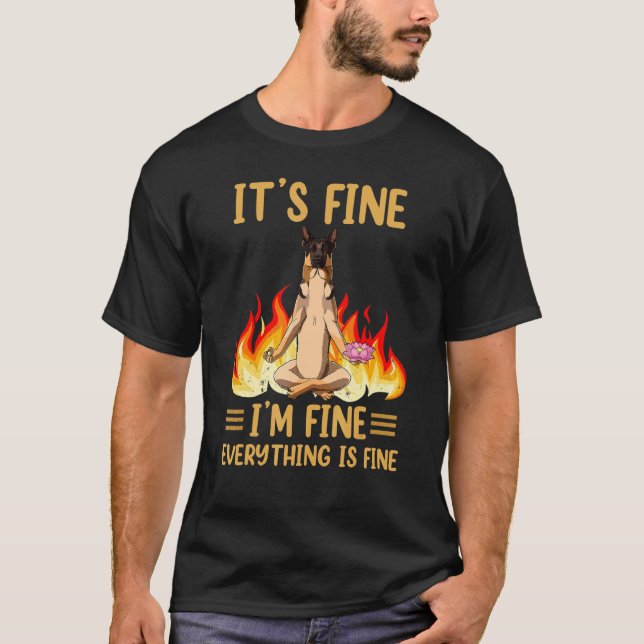 It S Fine  I M Fine Everything Is Fine  German She T-Shirt (Front)