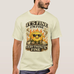 It’s Fine I’m Fine Everything’s Fine Funny Vintage T-Shirt