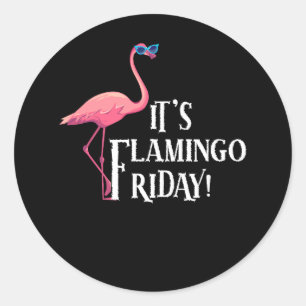 It’s Flamingo Friday Birds Wearing Glasses Bird Lo Classic Round Sticker