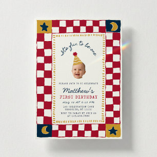 It’s Fun to Be One Photo First Birthday Invitation