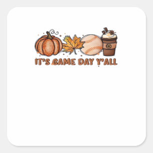 It’s Game Day Y’all, Fall Baseball Square Sticker
