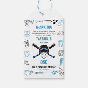 It’s Game Time Baseball 1st Birthday Gift Tags