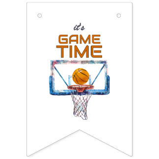 It’s Game Time Basketball Any Age Bunting