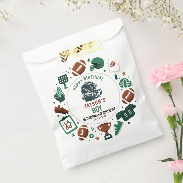 It’s Game Time Football 1st Birthday – Fun Kids  Favour Bags (Sealed)