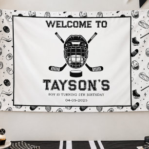 It’s Game Time Hockey 5th Birthday Party Banner
